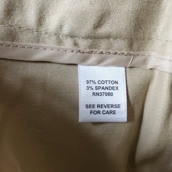 Cato Tan Solid Capri Pants with Belt Loops and Faux Pockets Sz 8 - Picture 14 of 15